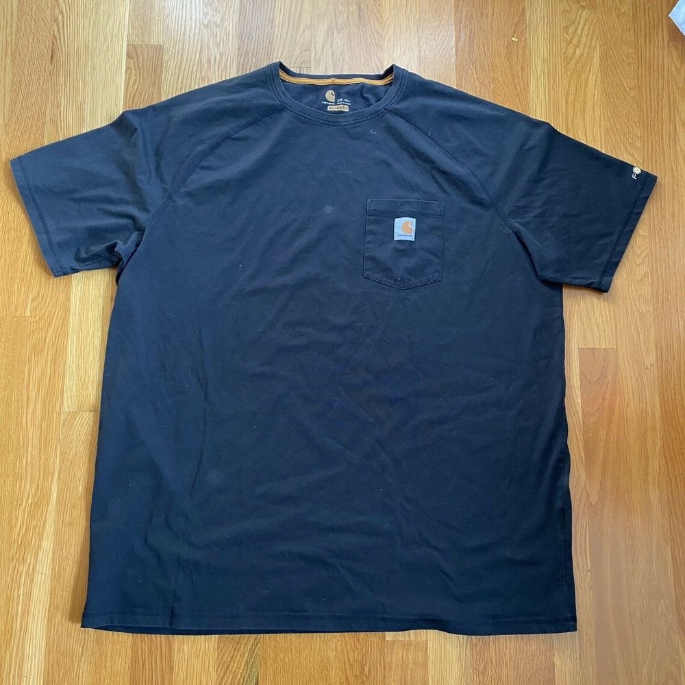 Vtg Carhartt Sun Faded Pocket Shirt 2XL Distressed